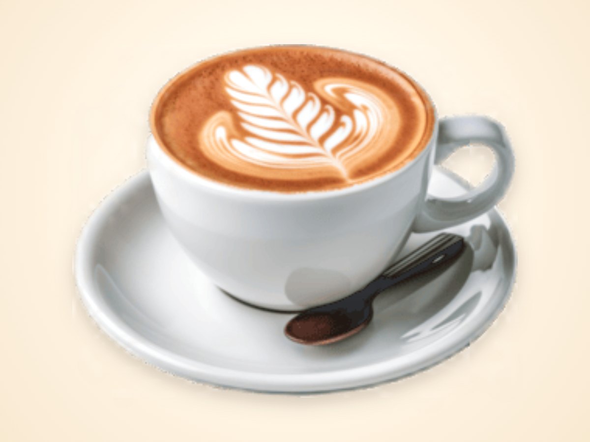 Café con leche con arte latte